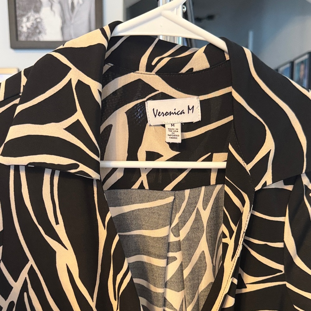 Veronica M Zebra Print Wrap Skort Romper